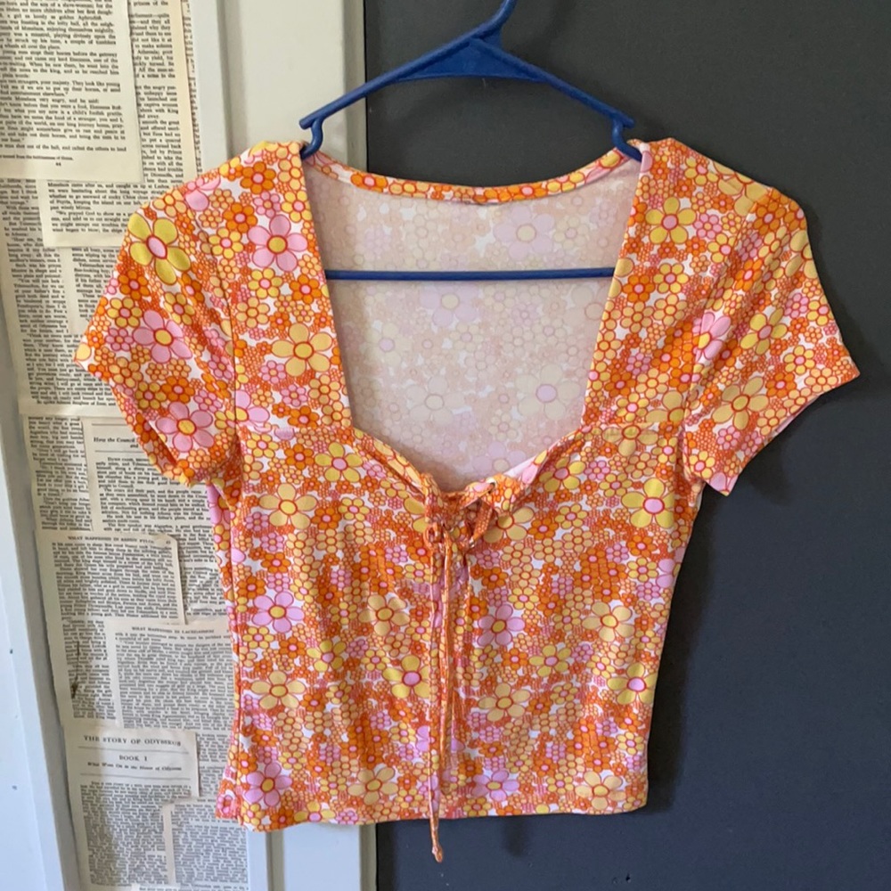 80s Flower Print Shirt